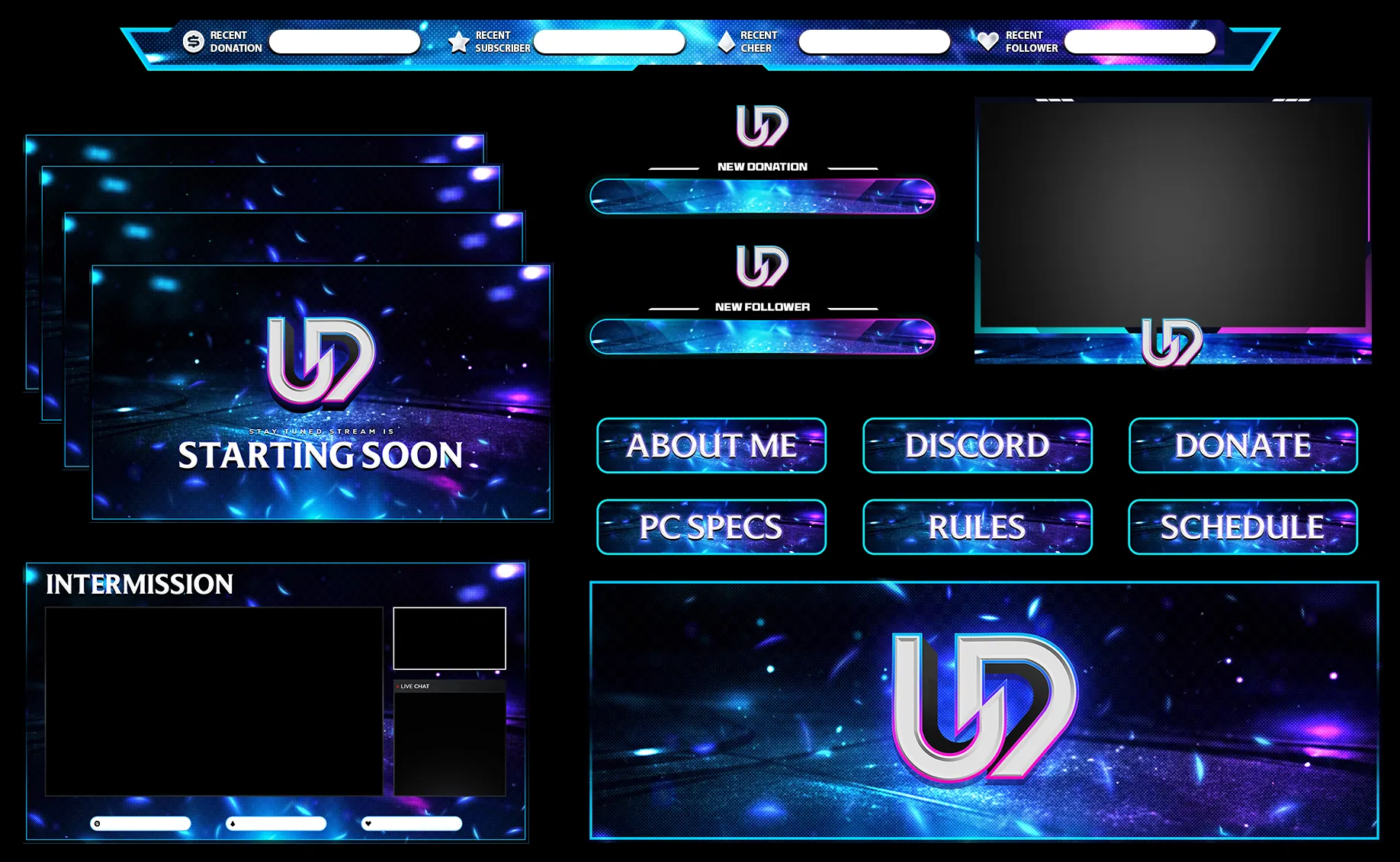 Un Dunn - Premium stream overlay suite for Twitch and YouTube